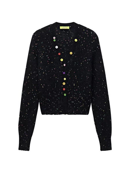 Cardigan Shanghai Tang tricotate cu decolteu în V negru