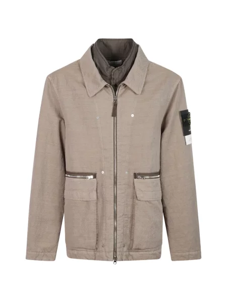 Geacă Stone Island de lână cu strasuri