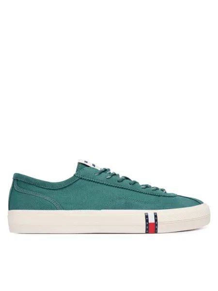 Ниски обувки Tommy Jeans зелено