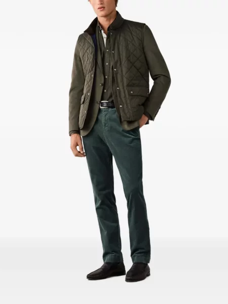 Pantaloni Hackett London de catifea cord verde