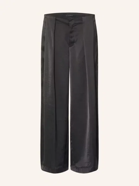 Allsaints Saténové Marlene Kalhoty Lola černá