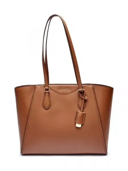 Michael Kors De piele geantă shopper Taryn maro
