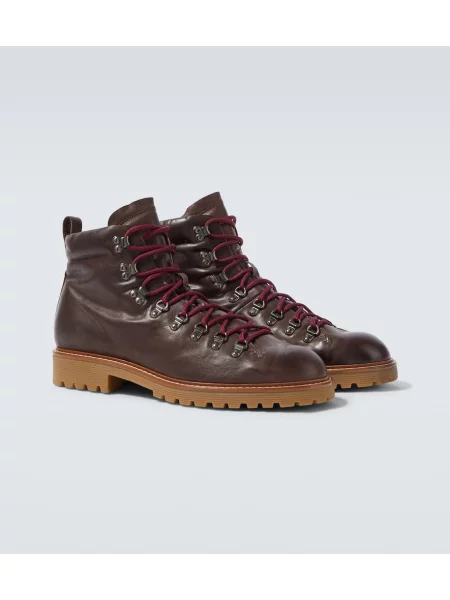 Botine Eleventy din piele maro