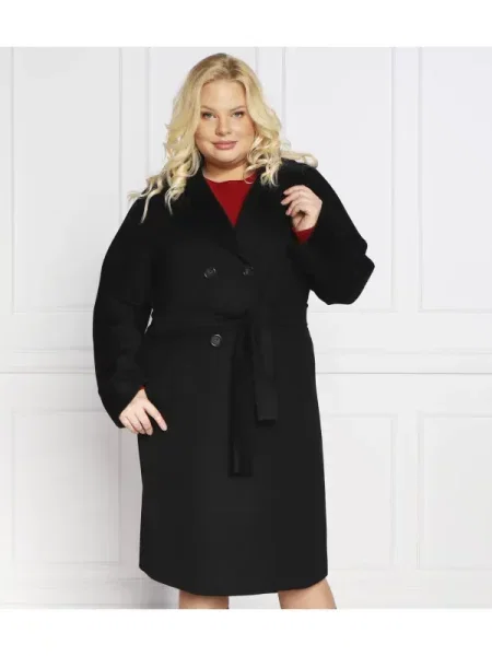 Persona by Marina Rinaldi gyapjú hosszú kabát tarina plus size fekete