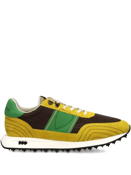 Sneakerși Philippe Model Paris din piele de căprioară galben