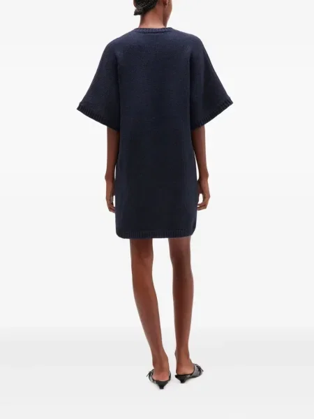 Rochie mini Ganni scurtă de costum albastru
