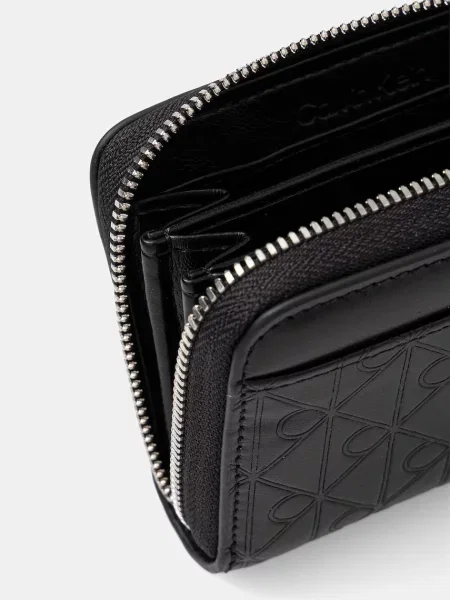 Kožená peněženka Calvin Klein černá