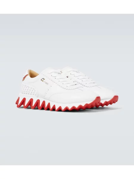 Sneakerși Christian Louboutin din piele alb