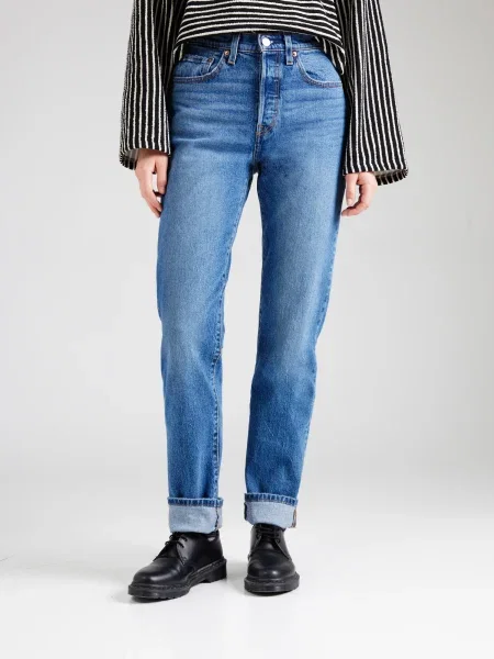 Levi's blugi straight pentru femei JEANS FOR albastru