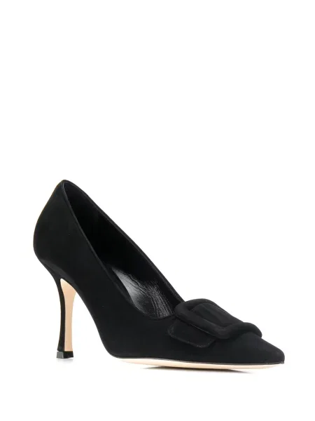 Pantofi cu toc Manolo Blahnik din piele de căprioară negru
