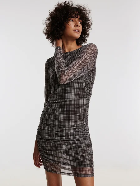 EDITED Rochie Frana maro negru