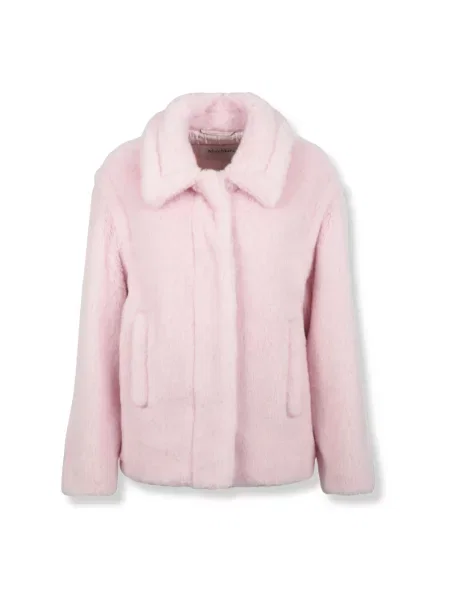 Kurtka Max Mara wełniana różowa