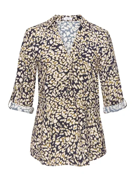 LASCANA Bluză crem / bleumarin / oliv