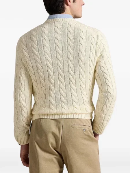 Λινό ριγέ polo Polo Ralph Lauren με κέντημα πράσινο