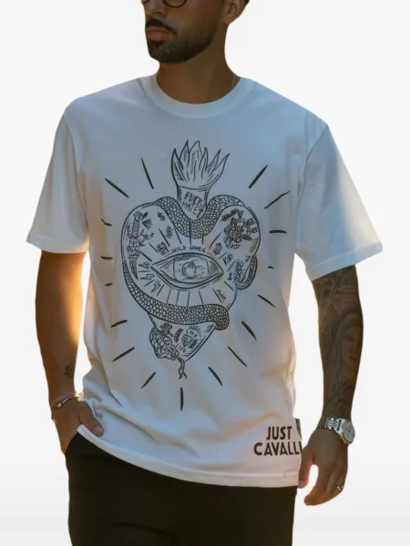 Tricou Just Cavalli alb