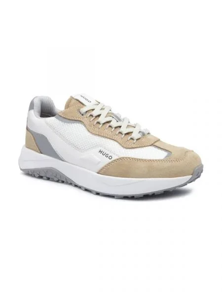 HUGO Sneakers Kane cu adaos de piele bej