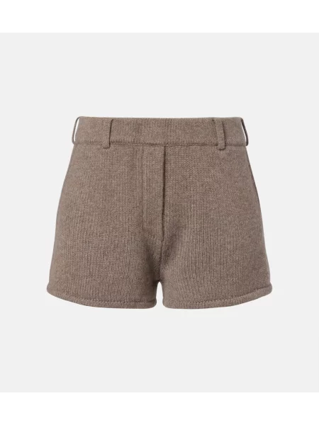 Pantaloni scurți Lisa Yang din cașmir gri