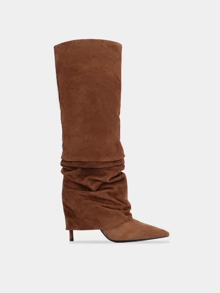 Велюровые сапоги Miraton коричневые