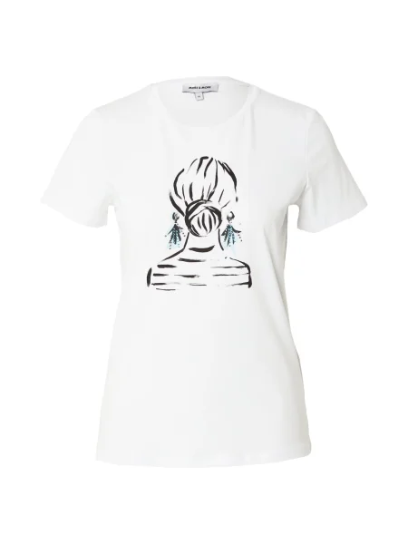 MORE & MORE Tricou negru alb