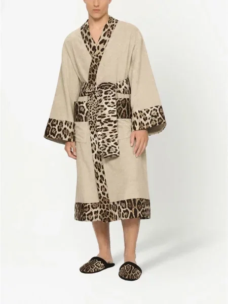 Raštuotas chalatas Dolce & Gabbana leopardinis