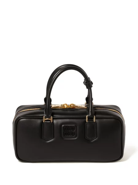 Geanta de piele Miu Miu din piele negru