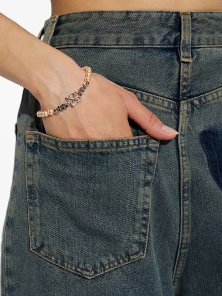 Brăţară Off-white cu perle alb