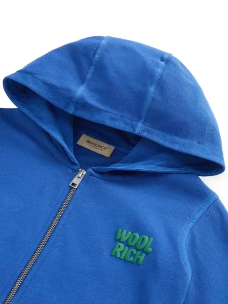 Bluza z kapturem dziecięca Woolrich niebieska