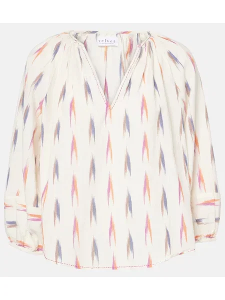 Bluză Velvet de catifea alb