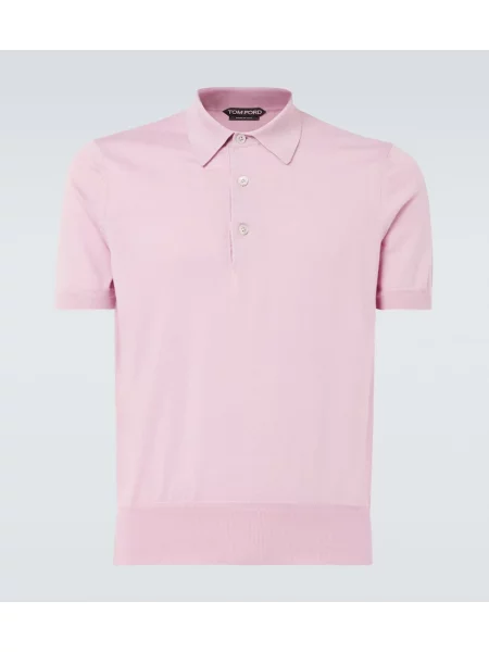 Polo Tom Ford din jerseu roz