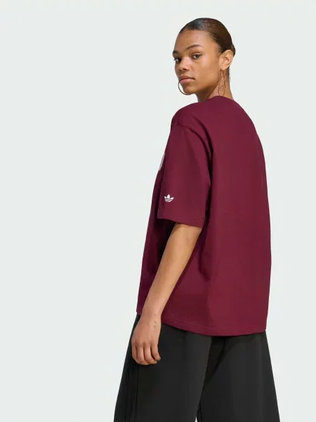 Футболка adidas Trefoil бордовий