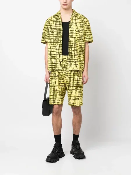 Raštuotos šortai Moschino geltona