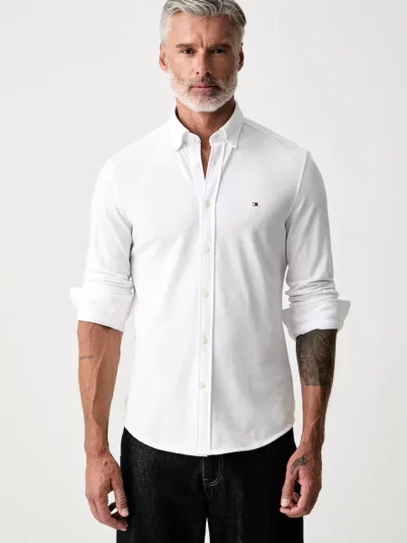 Tommy Hilfiger cămașă pentru bărbați din alb