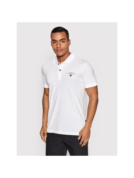 Napapijri Pólóing Elbas Jersey Regular Fit fehér