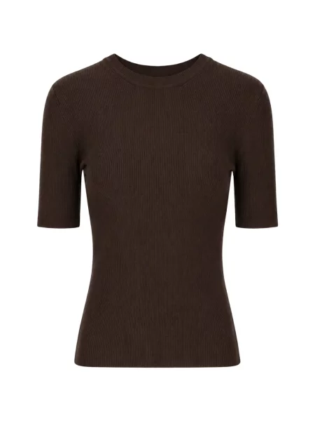 Scurt tricou P.a.r.o.s.h. tricotate maro