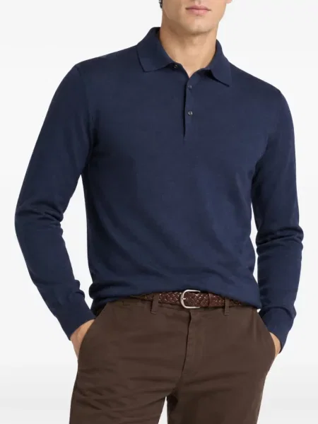 Lung tricou polo Fay albastru
