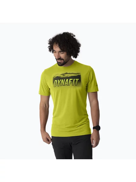 Tricou de trekking pentru bărbați DYNAFIT Transalper Graphic golden