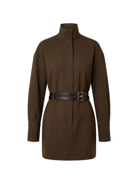 Cu centură rochie mini Nicholas verde