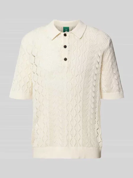 Koszulka polo o kroju regular fit z listwą guzikową model ‘MANI’ Annarr białe