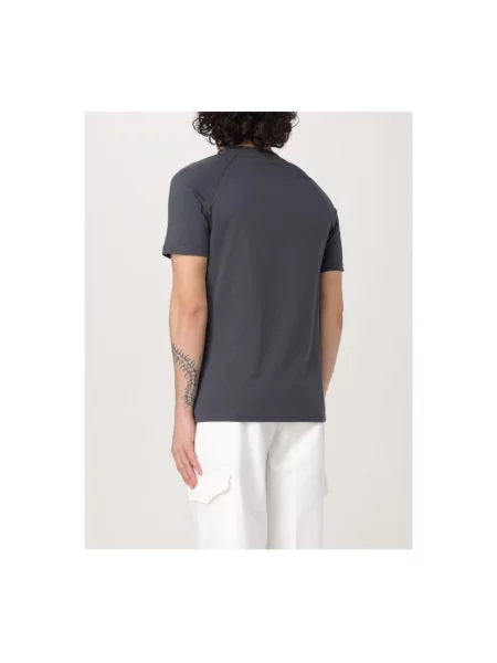 BOSS t-shirt szary z nadrukiem czarna