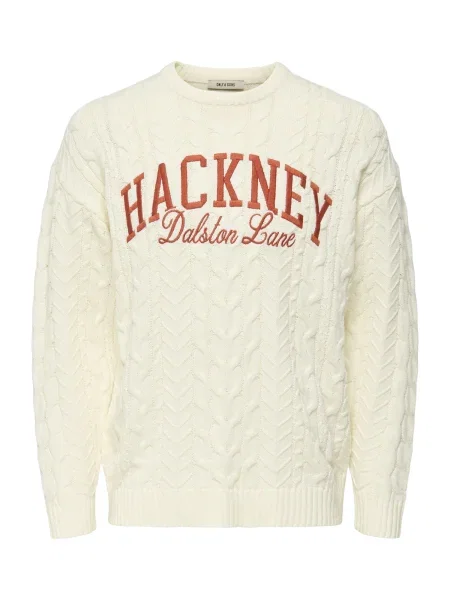 Only & Sons Svetr ONSMack mandarinkoná bílá