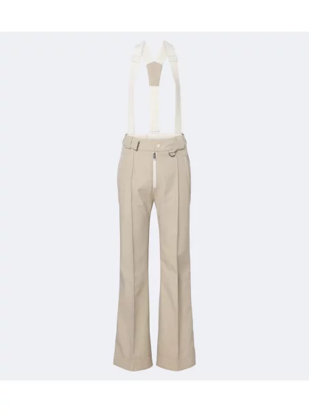 Pantaloni de schi Yves Salomon cu autograf bej