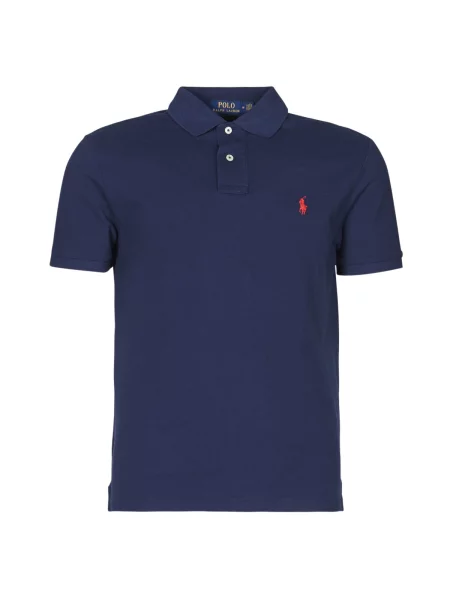 Polo majica Polo Ralph Lauren tamno plava jednobojni model tamnoplava