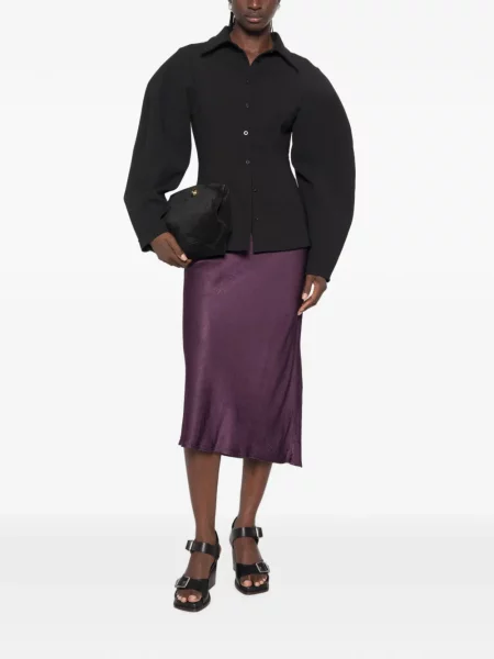 Fustă Dixie din satin violet
