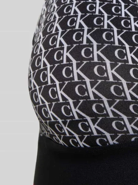 Biustonosz o kroju slim fit z nadrukiem z logo na całej powierzchni Calvin Klein Underwear czarny