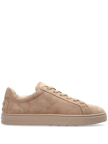 Sneakerși Tod's din piele de căprioară roz