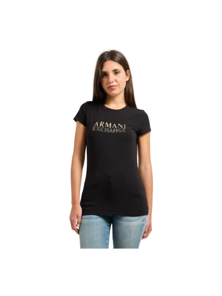Koszulka Armani Exchange z logo czarna