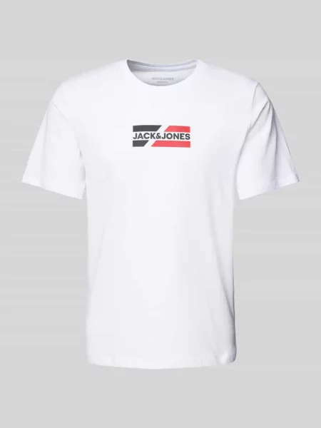 T-shirt z nadrukiem z logo model ‘CORP’ biała