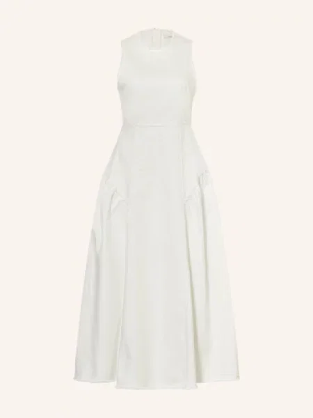 Ivy Oak sukienka jeansowa MARCA ANN maxi rozkloszowana beżowy