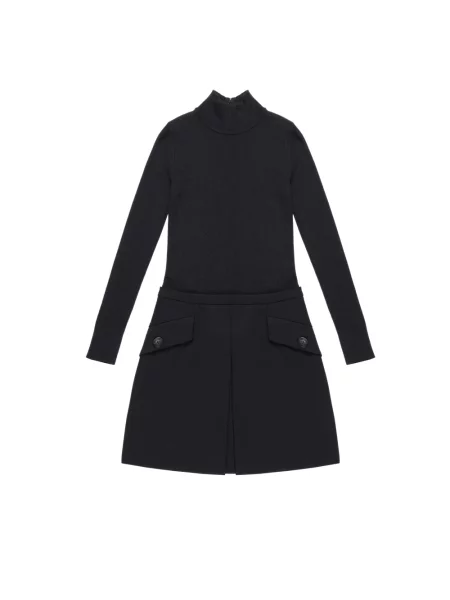 Sukienka Nenette wełniana niebieska