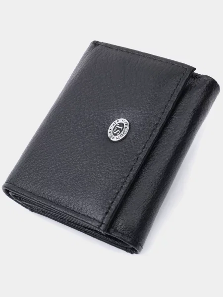 ST Leather Accessories Гаманець Шкіра чорний